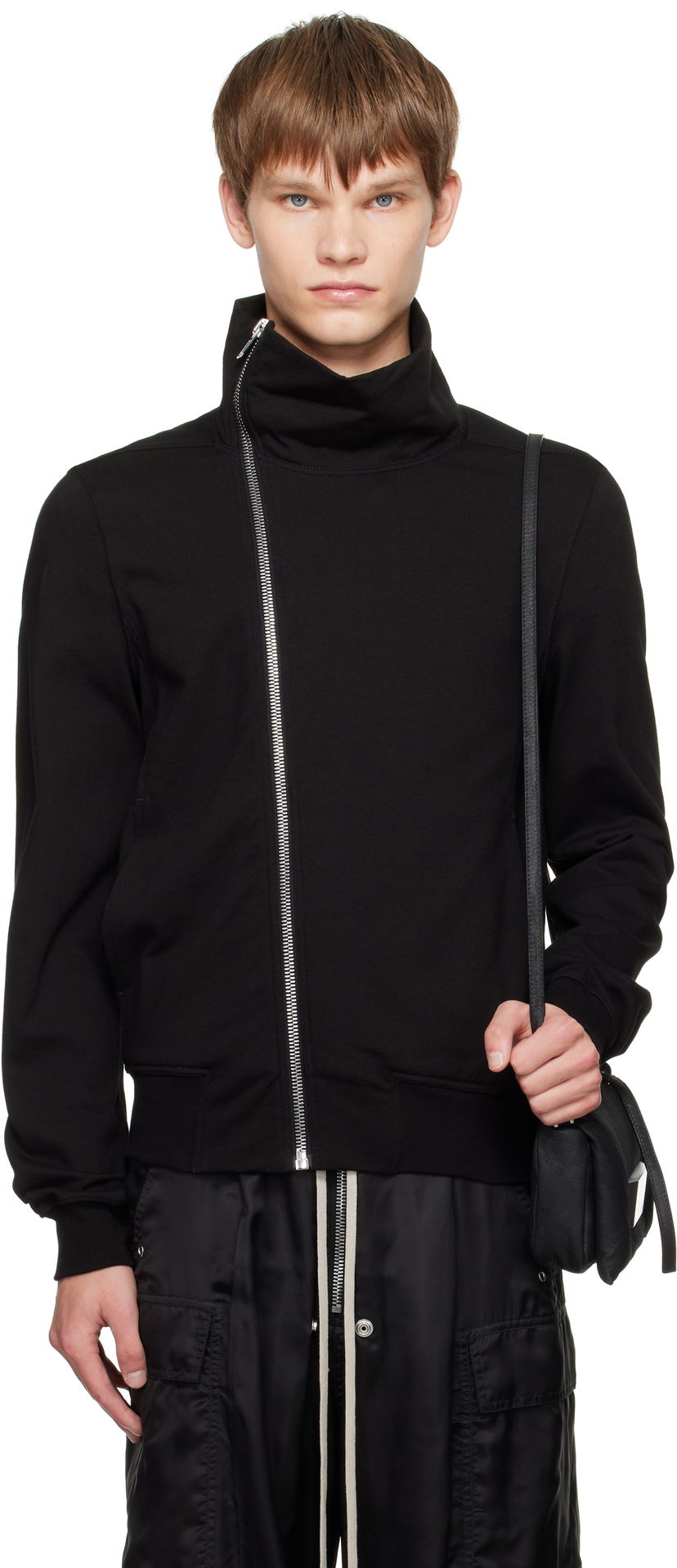 Bunda Rick Owens Rick Owens Concordians Bauhaus Jogger Track Jacket Čierna | RU02E1272 BA