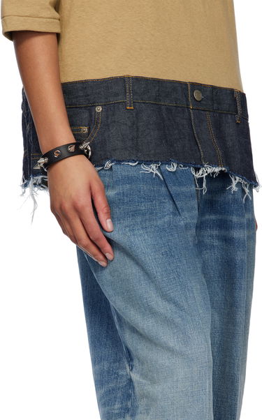 Náramok UNDERCOVER UNDERCOVER Spike Leather Bracelet Čierna | UP1E4A02, 2