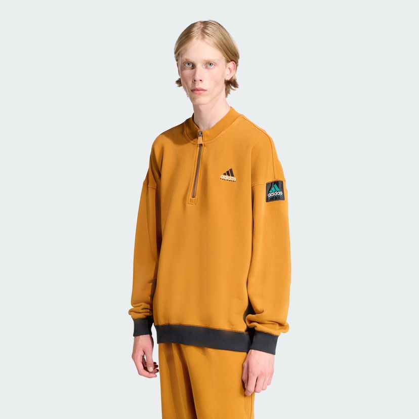 Mikina adidas Performance Equipment Blocked Half-Zip Sweatshirt Žltá | JX1466