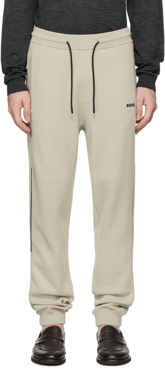 Tepláky BOSS Beige Logo-Emed Sweatpants Béžová | 50523165, 0