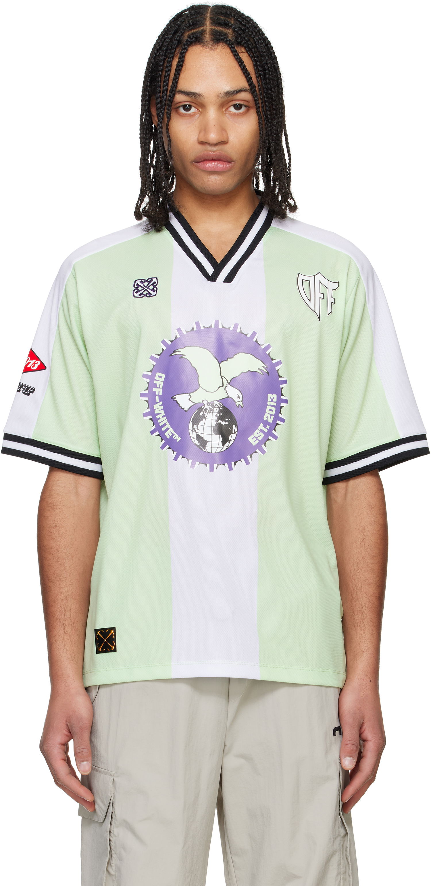 Dres Off-White Off-White Cap 23 Soccer Jersey Zelené | OMAD00AS25JER0011410, 0