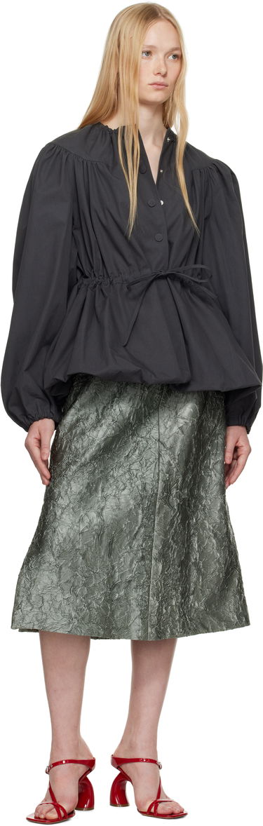 Košeľa Dries Van Noten Dries Van Noten Drawstring Peplum Top Čierna | 251-010501-1449, 3