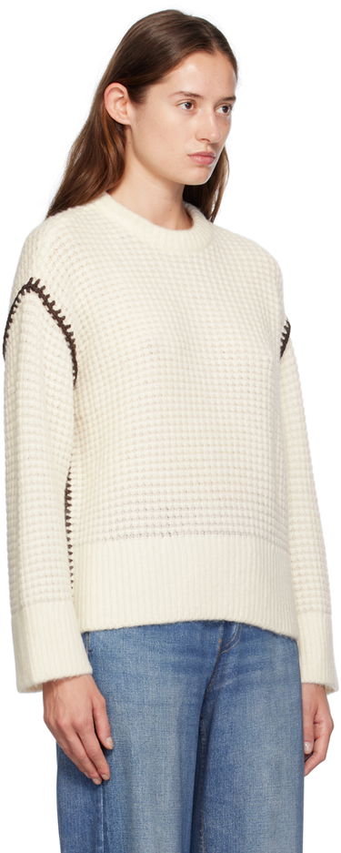 Sveter rag & bone Rag & Bone Women's Katie Crocheted Sweater Biela | WAS24F049SA49, 1