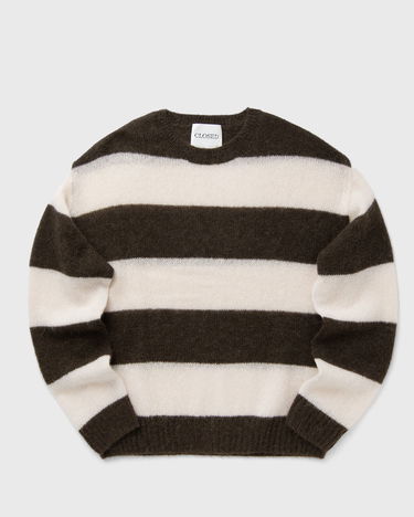 Sveter CLOSED Striped Crewneck Sweater Hnedá | C86338-98F-ST-765, 2
