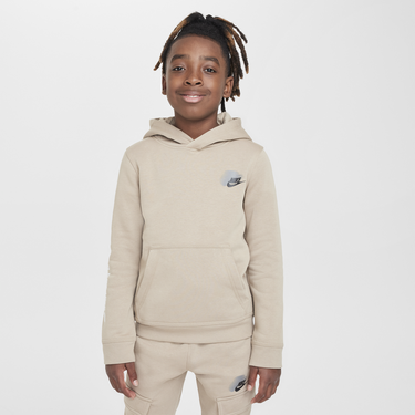 Mikina Nike Sportswear Standard Issue Fleece Hoodie Béžová | HM4339-247, 4
