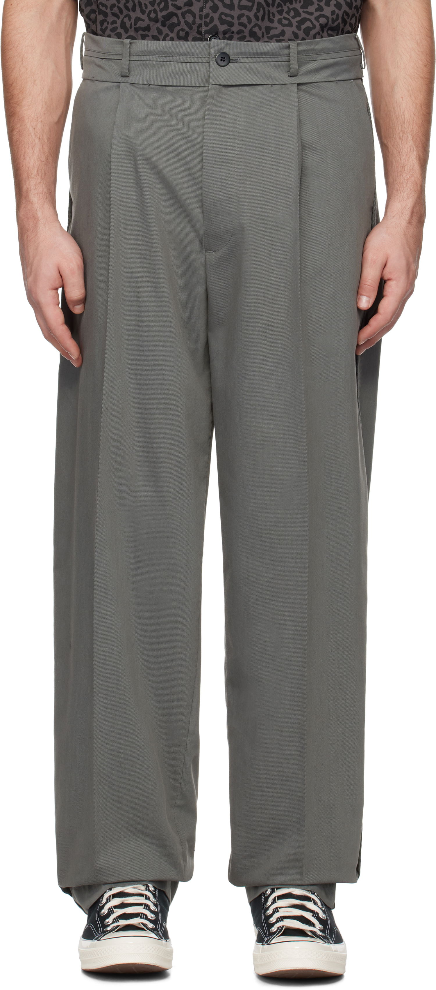 Nohavice UNDERCOVER Undercover Twill Trousers Šedá | UP1E4505, 0