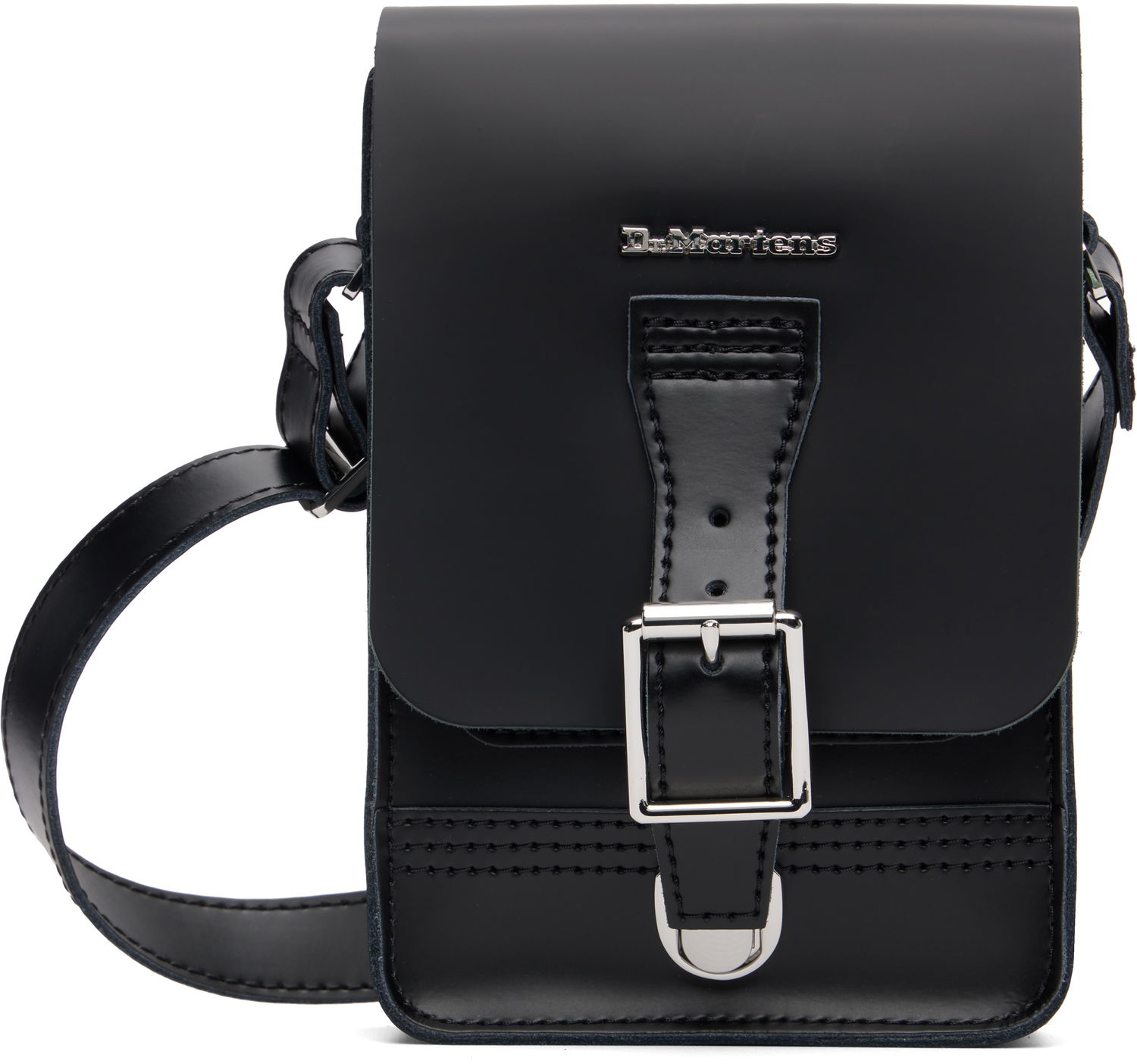 Taška cez rameno Dr. Martens Leather Vertical Crossbody Bag Dr. Martens Čierna | AD055001, 0