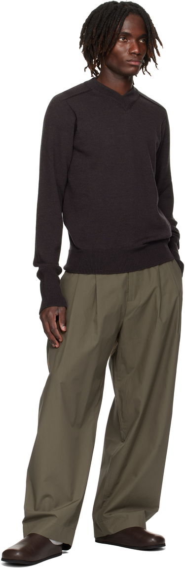 Nohavice Studio Nicholson Studio Nicholson Yale Pleated Trousers Zelené | YALE SNM - 788, 3