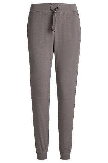 Tepláky BOSS Monogram Tracksuit Bottoms with Modal and Silk Šedá | 50535841, 0