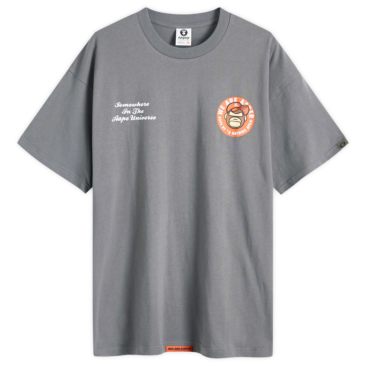 Tričko AAPE by A Bathing Ape AAPE By A Bathing Ape Aaper Printed T-Shirt, Size Small Šedá | AAPTEM1495XXMGYX, 0