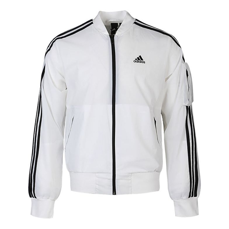 Bomber bunda adidas Originals 3-Stripes Bomber Jacket Biela | GH4803