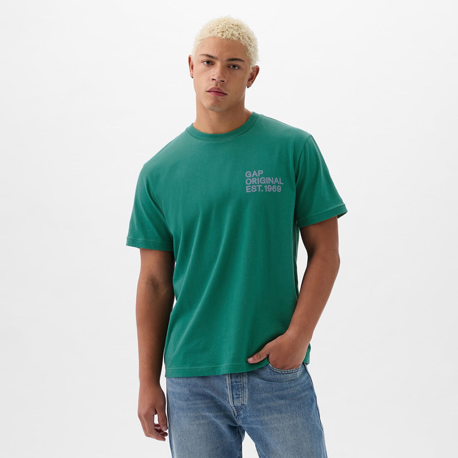 Tričko GAP Graphic Logo Tee Jade Stone Zelené | 857897-02, 0
