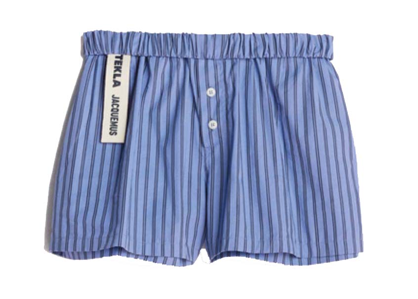 Spodná bielizeň a ponožky Jacquemus x Tekla Le Short Boro Stripe Modrá | 223PA052-6014-3CP, 0
