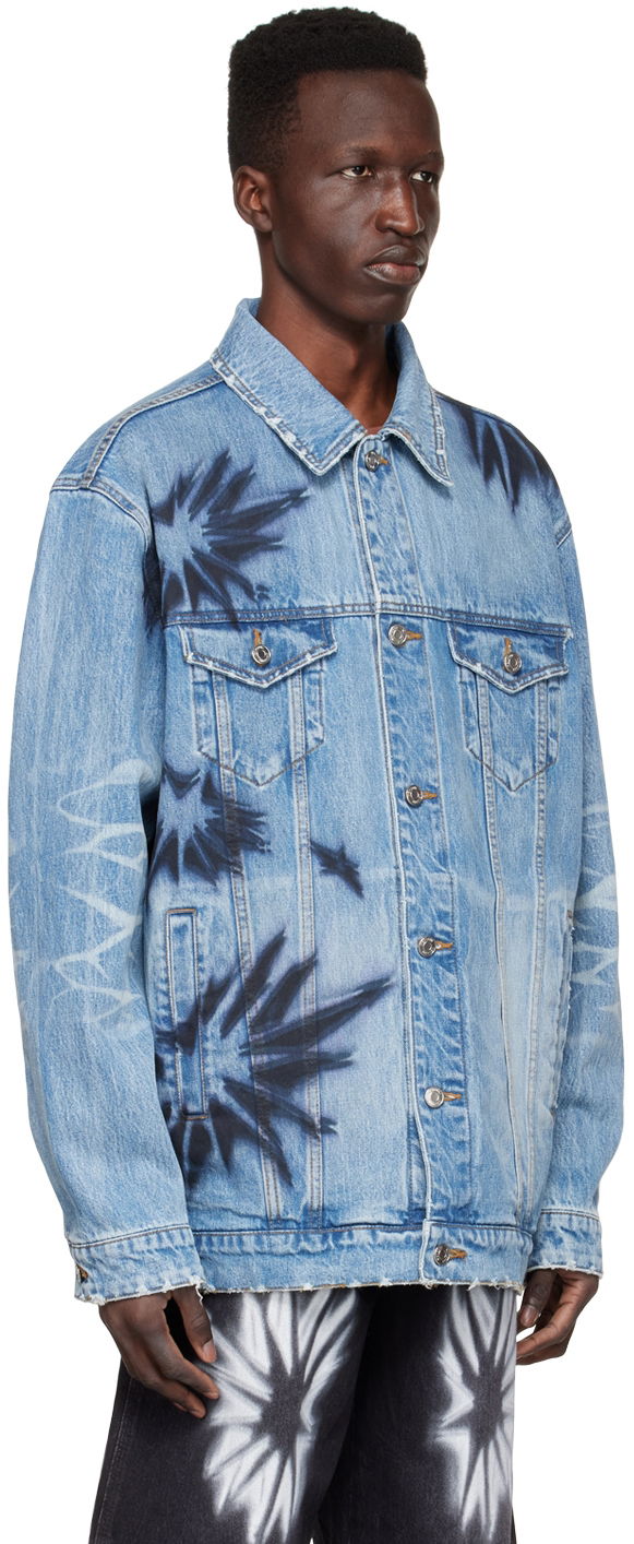Bunda We11done We11done Tie-Dye Denim Jacket Modrá | WD-DJ1-22-356-U-BL, 1