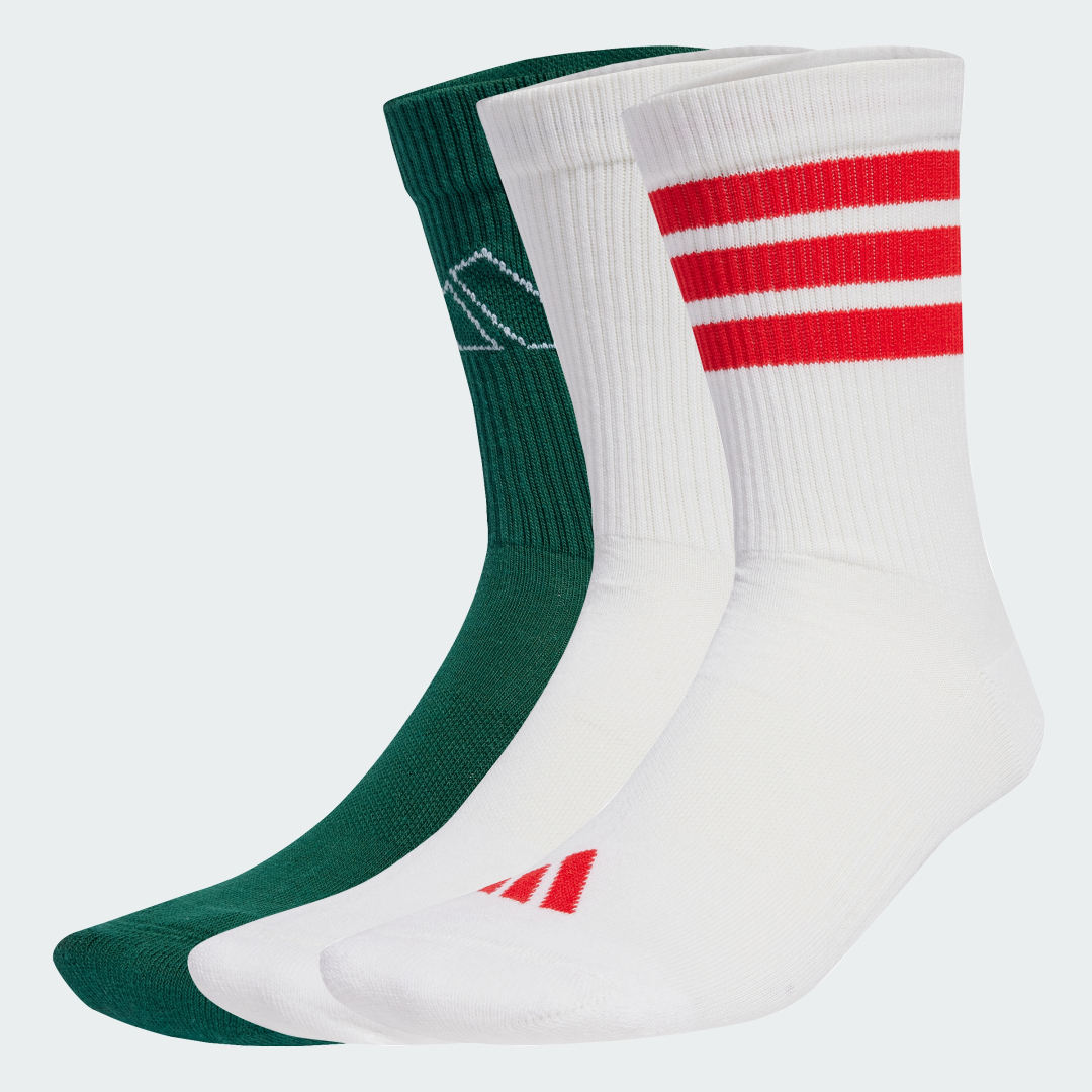 Ponožky adidas Performance 3 Pairs Logo Crew Socks Zelené | JW3643, 0