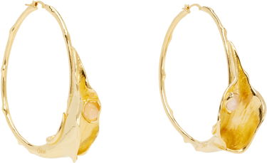 Náušnice CHLOÉ 'The Chloé Flower Soul' Sculptural Hoop Earrings Metalická | CH26SJE18PIN, 1
