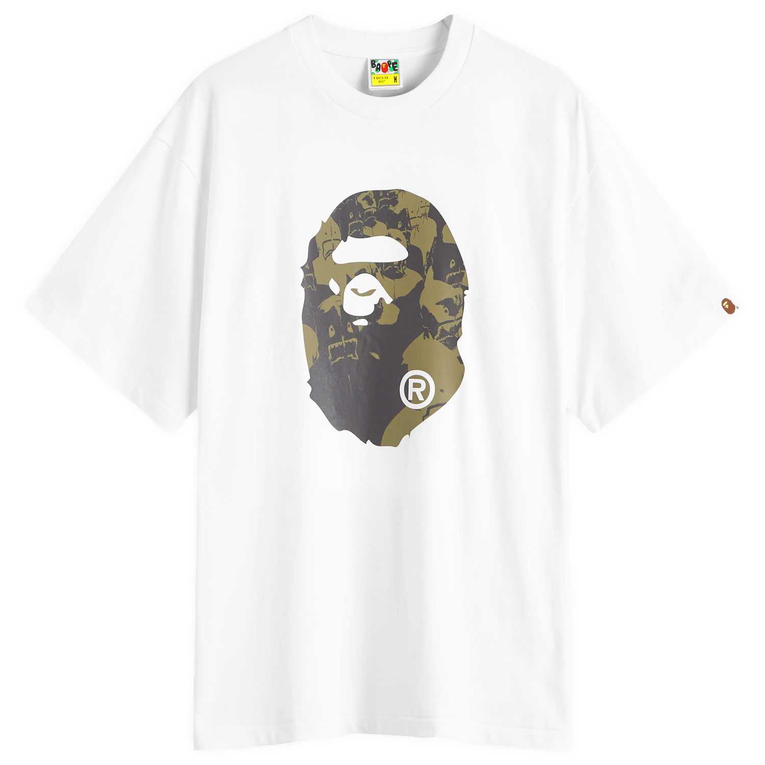 Tričko BAPE Shark College Logo T-Shirt Biela | 001TEK801306M-WHT, 0