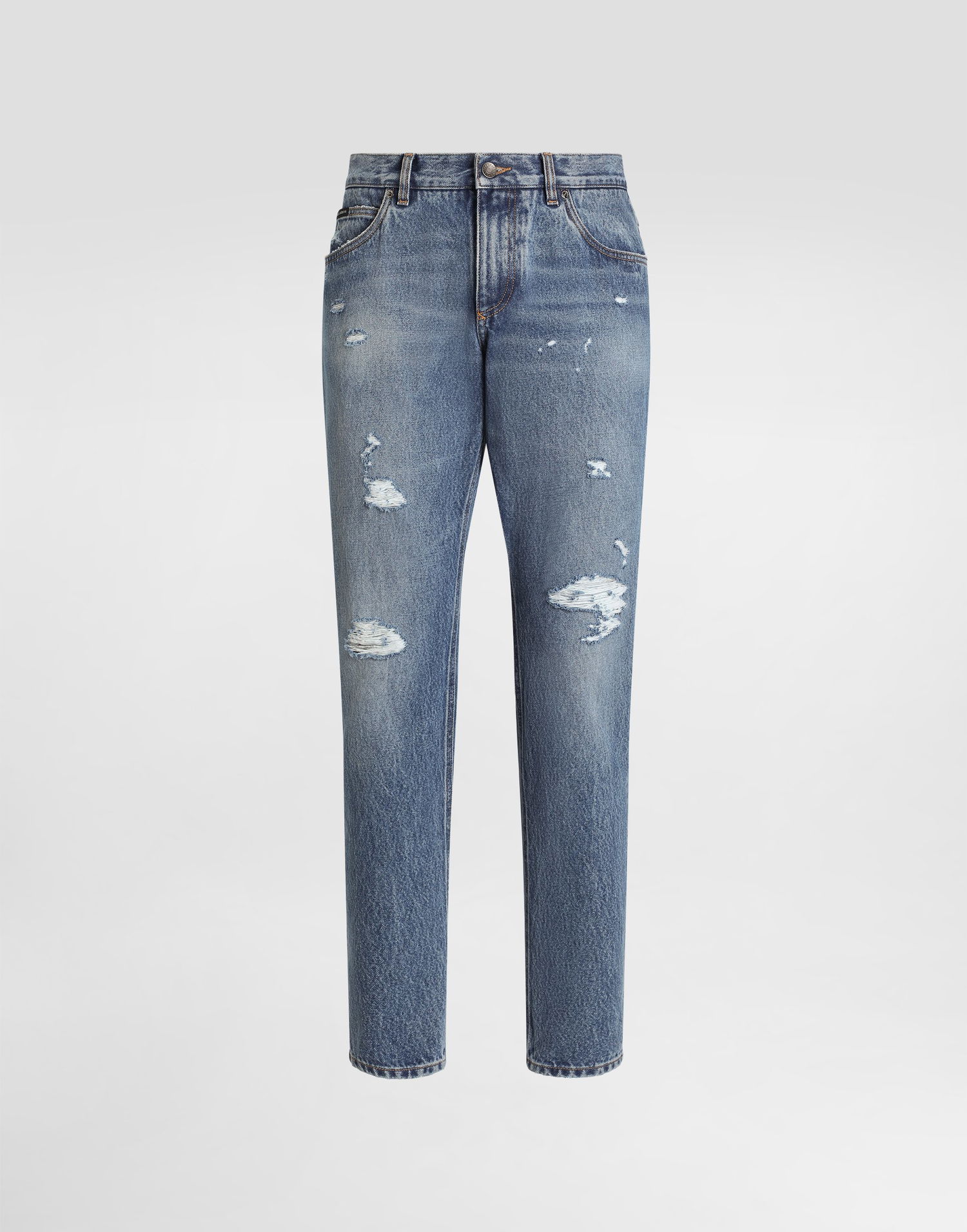 Džínsy Dolce & Gabbana Dolce & Gabbana Regular Fit Distressed Jeans 44 Modrá | GYJCCDG8NH5S9001, 0