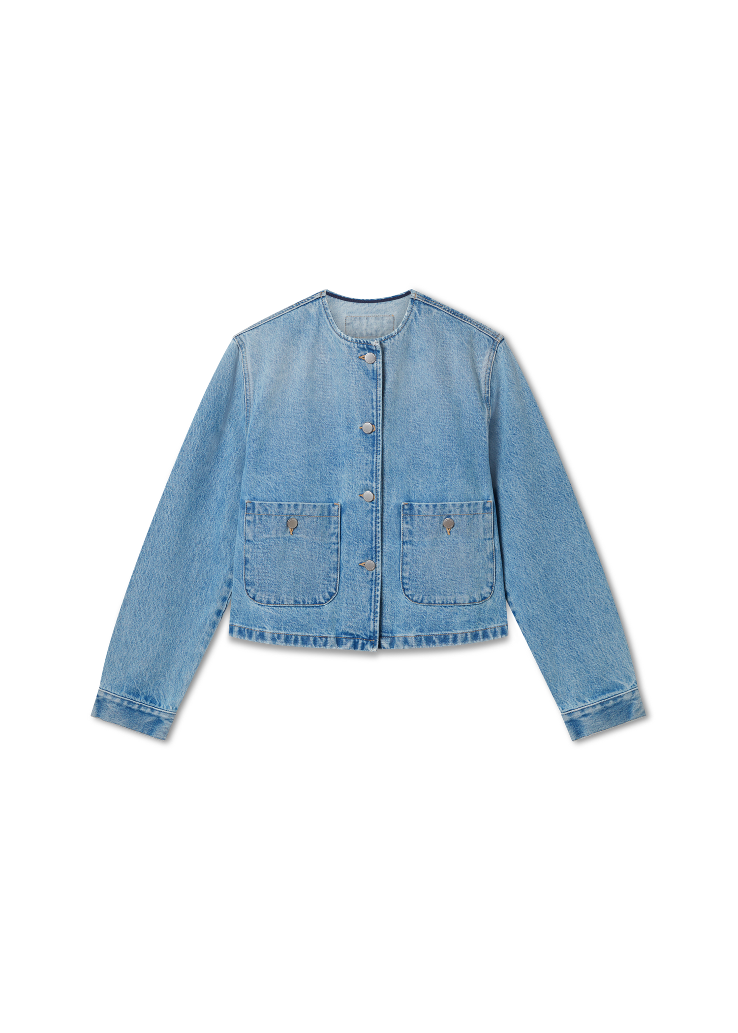 Bunda AXEL ARIGATO Collarless Denim Jacket Modrá | A3051001, 0