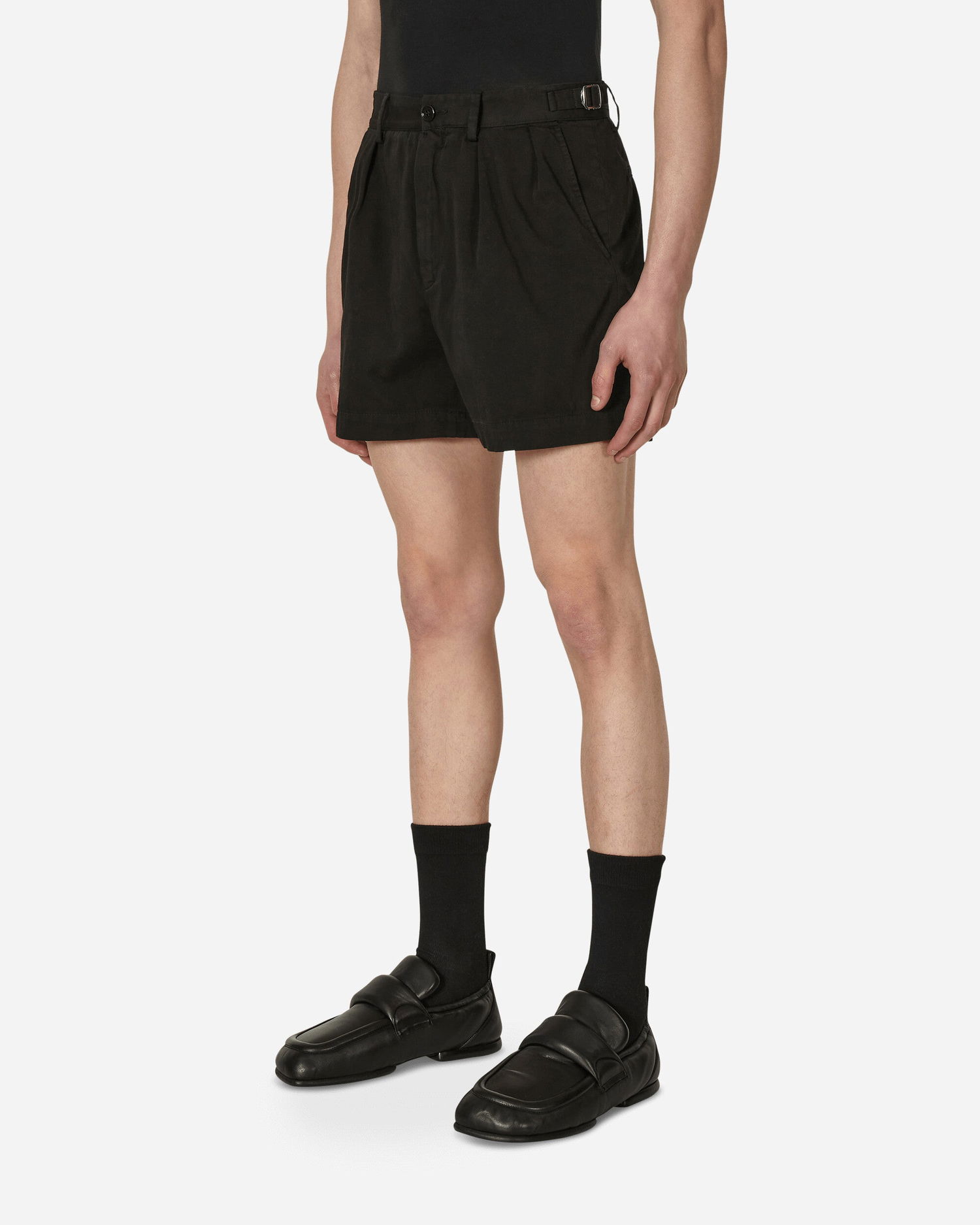 Šortky Dries Van Noten Pleated Cotton Shorts Čierna | 231-020913-6326 900, 1