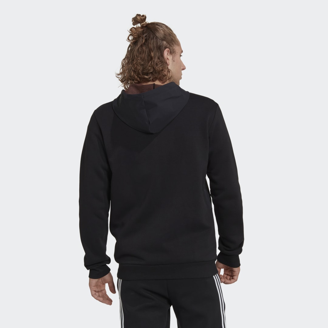 Mikina adidas Performance Essentials BrandLove Fleece Full-Zip Hoodie Čierna | HL9380, 1
