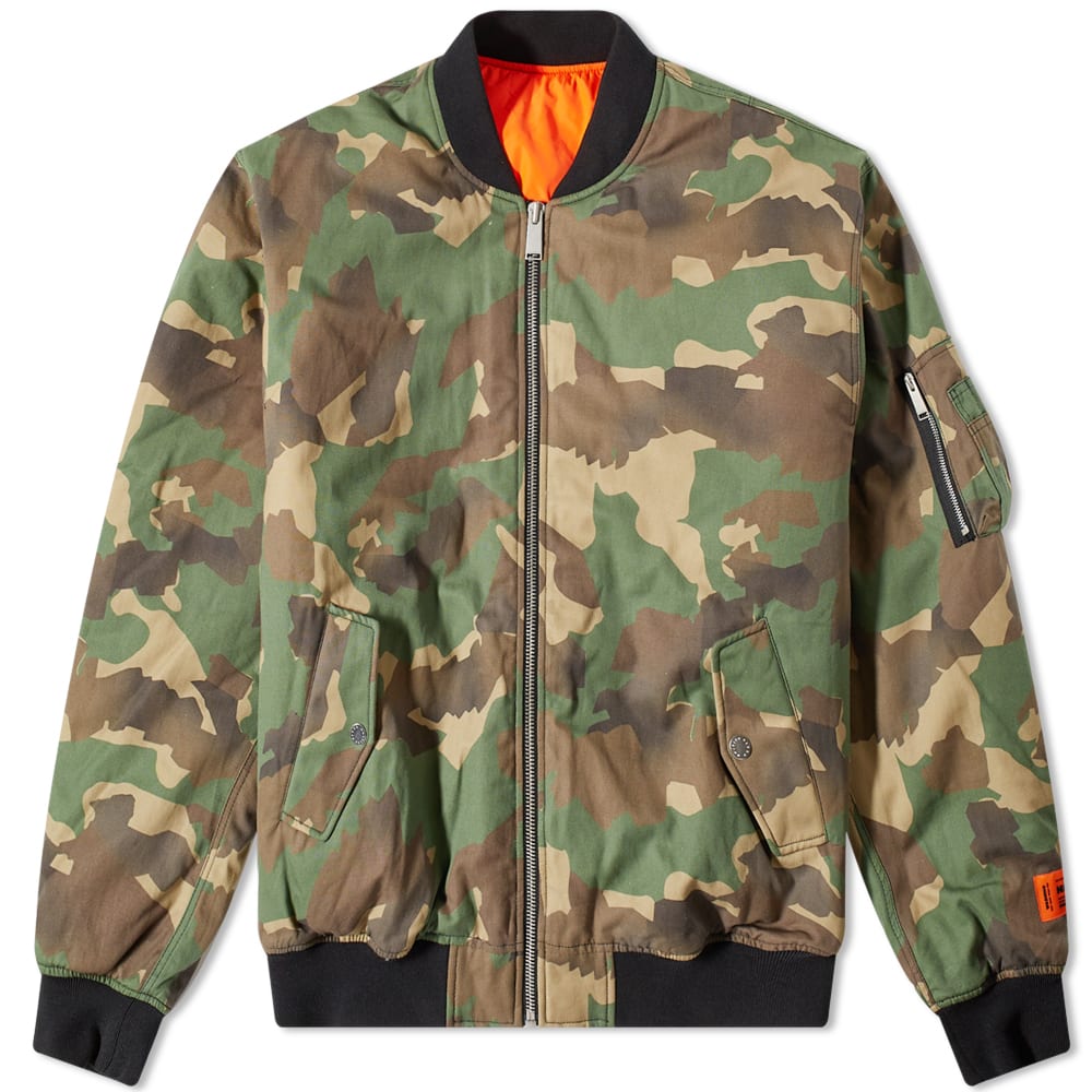 Bomber bunda HERON PRESTON Canvas Camo Bomber Jacket Rôznofarebný | HMEH007F22FAB0025900, 0
