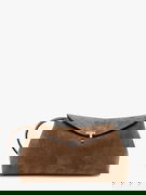 T-Lock Suede Clutch Bag Toteme