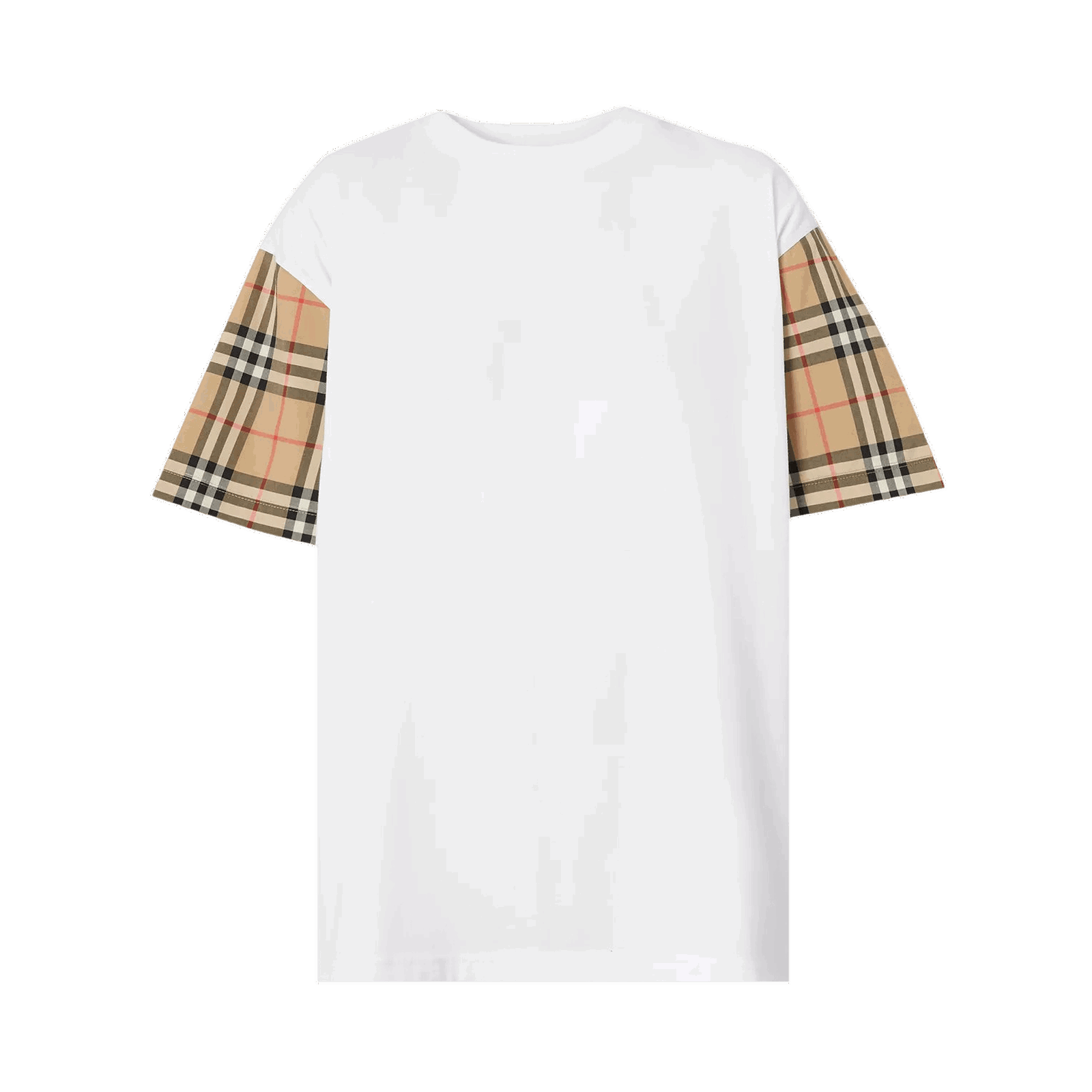 Vintage Check Sleeve Oversized T-Shirt