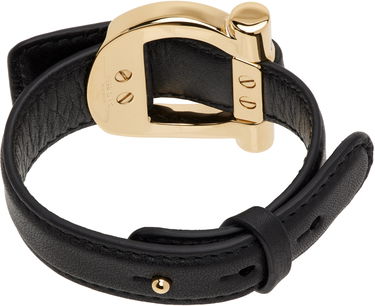 Náramok FERRAGAMO Salvatore Ferragamo Gancini Leather Bracelet Čierna | 780852, 1