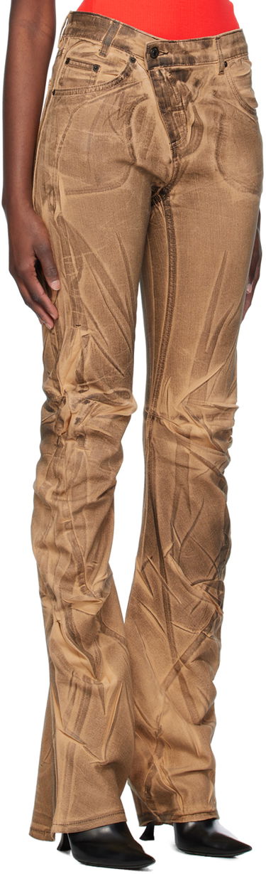 Džínsy Ottolinger Ottolinger Exclusive Ruched Jeans Hnedá | 1701708, 1
