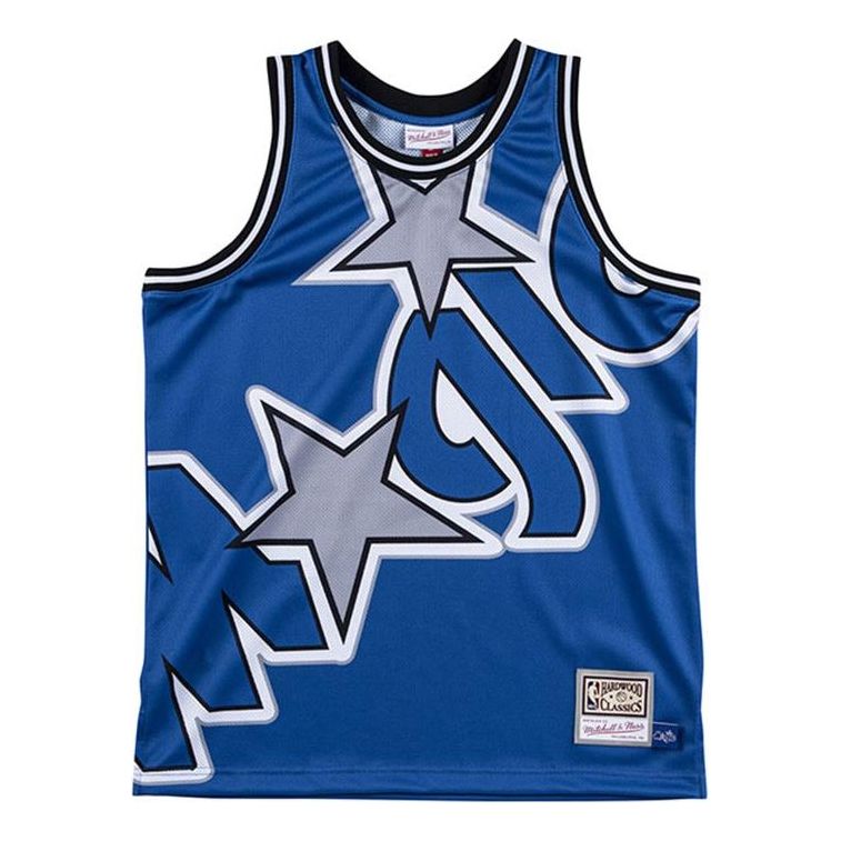Tielko Mitchell & Ness Mitchell & Ness Orlando Magic Big Face Jersey Modrá | MSTKBW19068-OMAROYA, 0