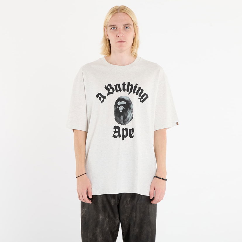 Tričko BAPE College Relaxed Fit T-Shirt M Šedá | 001TEL801330MGRA