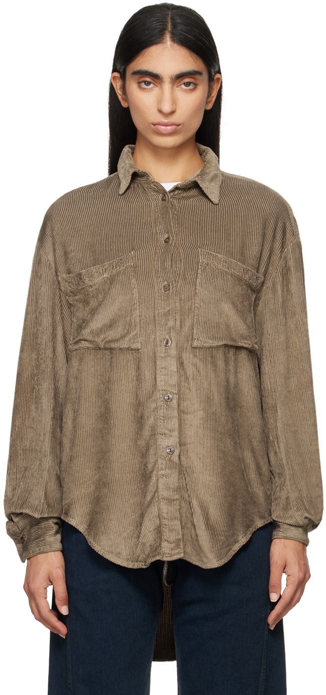 Košeľa Eckhaus Latta Ridge Shirt Hnedá | 1124-EL-PF24-R -, 0