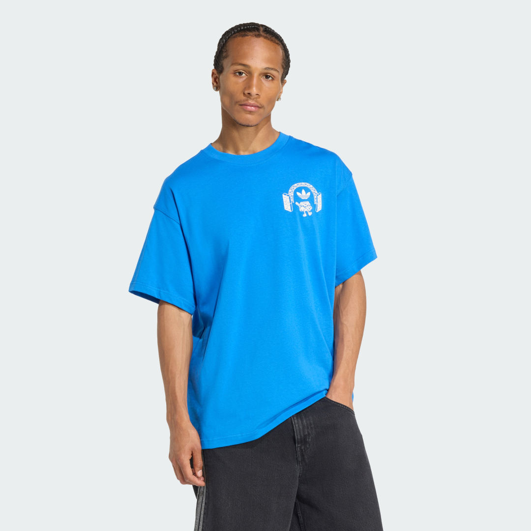 Tričko adidas Performance Music Fests Graphic T-Shirt Modrá | KR5104, 0