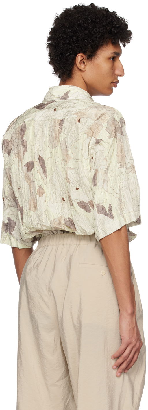 Lemaire Floral Print Short Sleeve Shirt