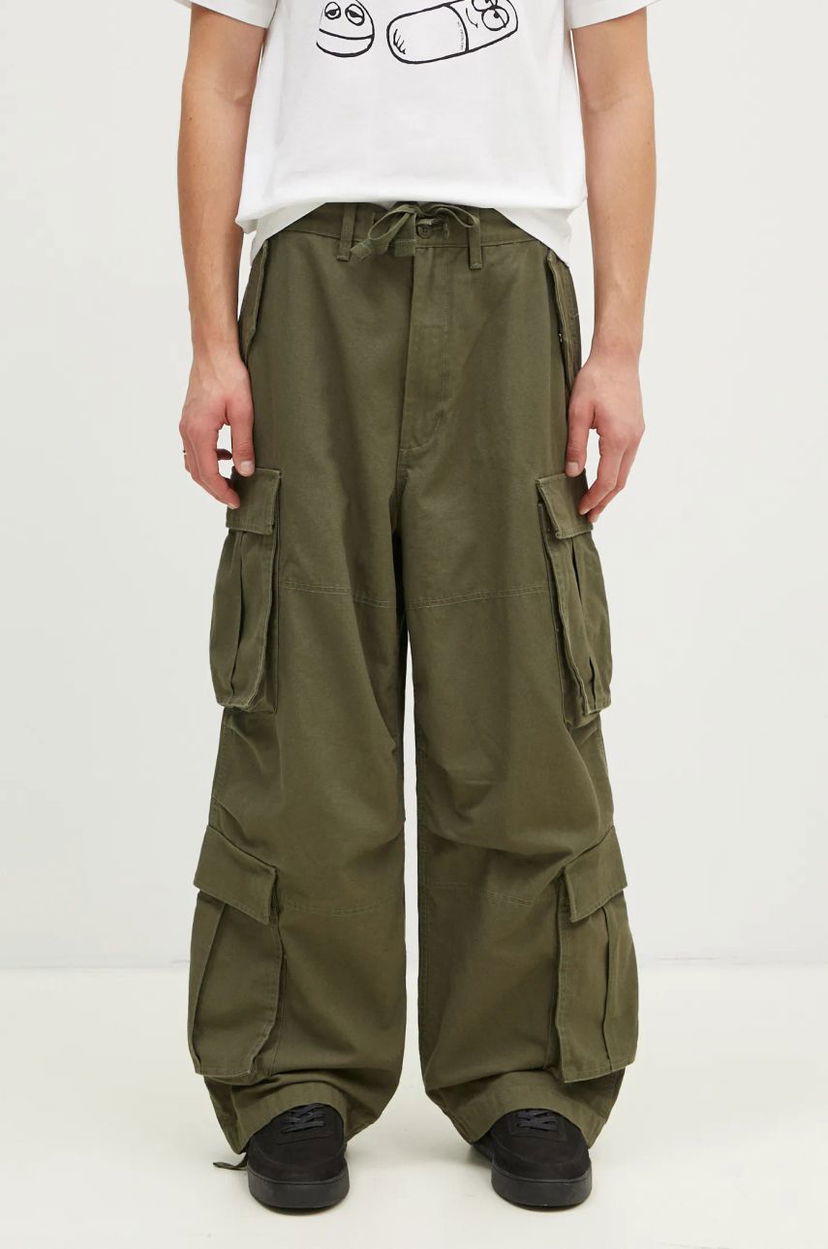 Cargo nohavice Vans Premium Classics LX Baggy Cargo Pants Zelené | VN000HMYKCZ1
