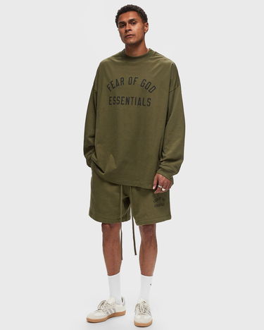 Tričko Fear of God Essentials Jersey Longsleeve T-Shirt Zelené | 125BT244204F-031, 1