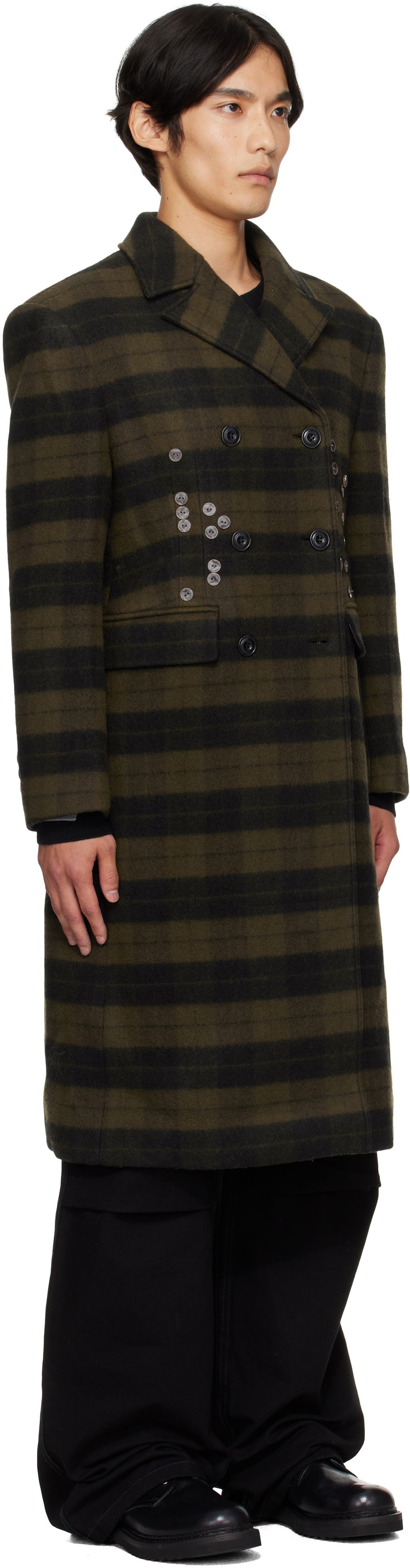 Kabáty Andersson Bell Andersson Bell Lacie Check Button Coat Zelené | awa726w, 1