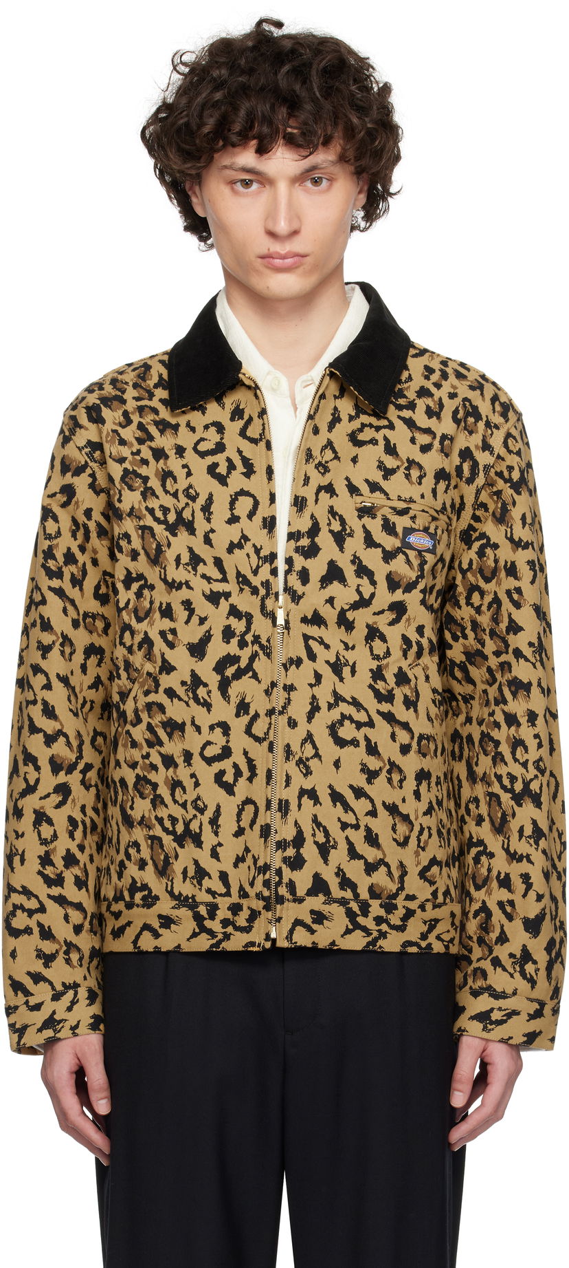 Bunda WACKO MARIA WACKO MARIA x Dickies Leopard Print Work Jacket Béžová | 25SS-WMO-DC03