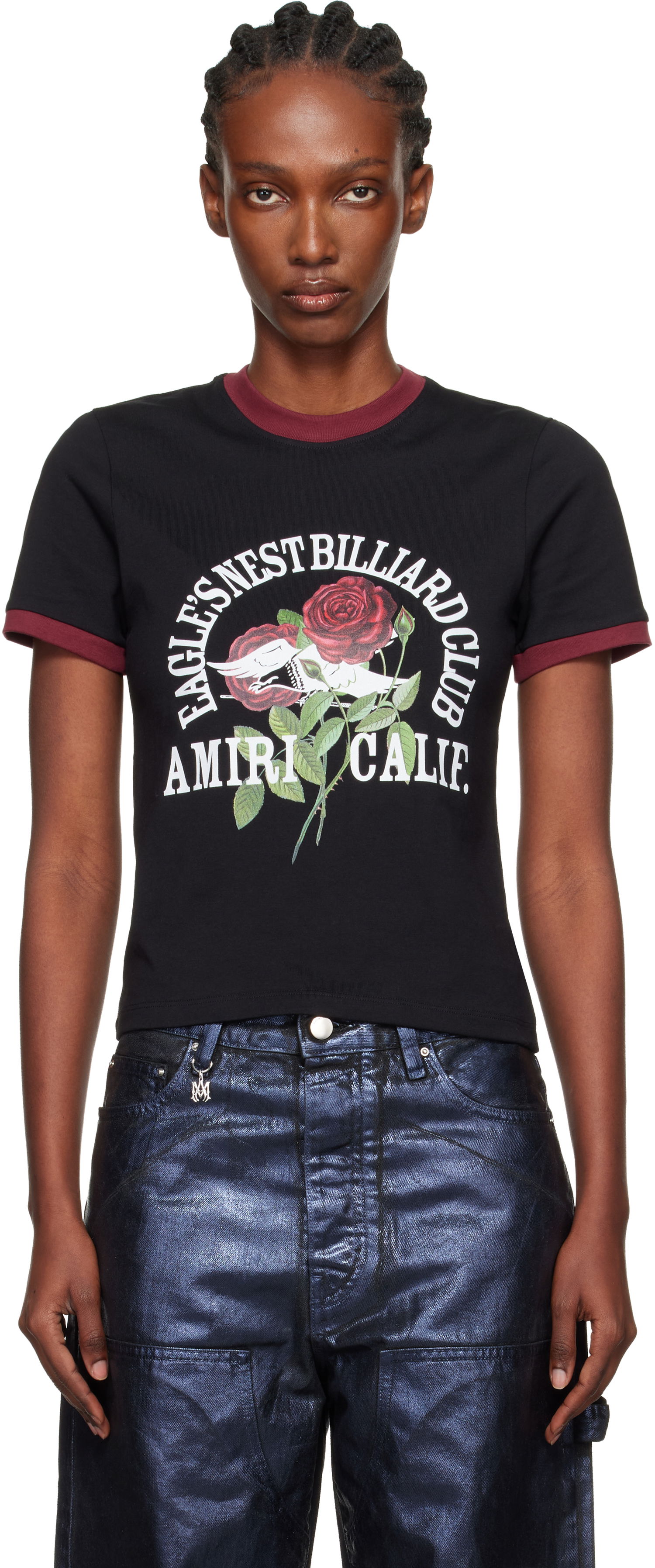 Tričko AMIRI 'Eagle' Ringer T-shirt Čierna | AWJYTE1082, 0