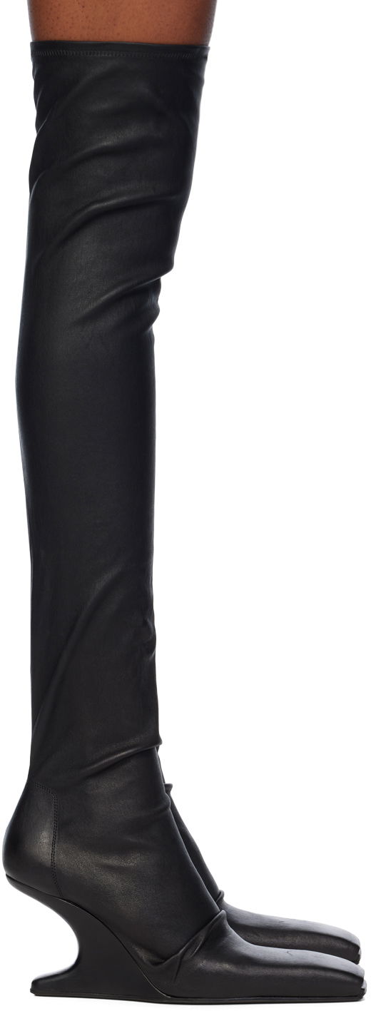 Ponožky Rick Owens Rick Owens Porterville Cantilever Tall Boots Čierna | RP02D3807 LS, 0