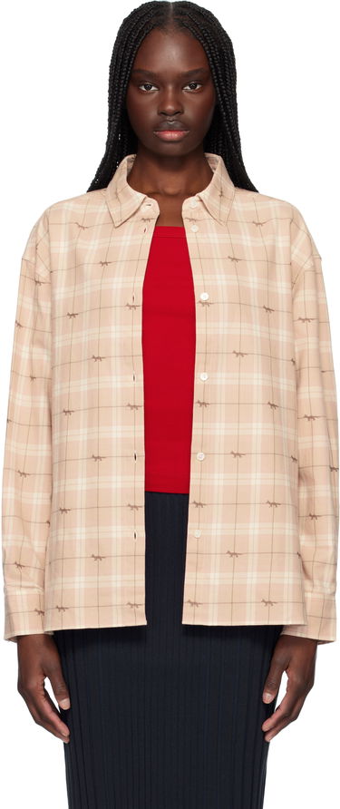 Košeľa MAISON KITSUNÉ Maison Kitsuné Light Fox Print Overshirt Béžová | OW00431WW0118, 0