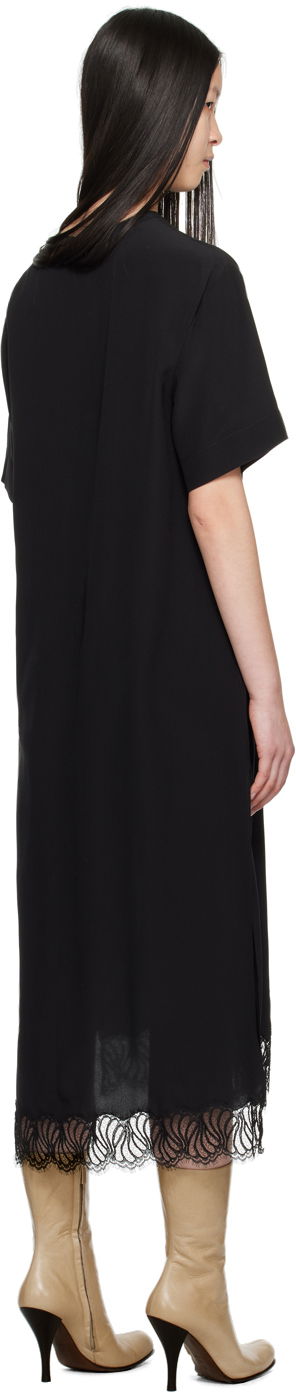 Šaty Stella McCartney Stella McCartney Gathered Lace Maxi Dress Čierna | 6A03983BU216, 2