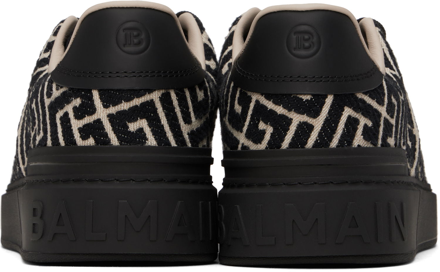 Tenisky a topánky Balmain Balmain B-Court Jacquard Monogram Béžová | DM1VI288TJCM, 1