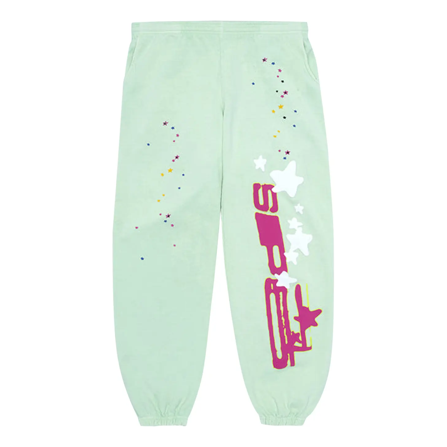 Tepláky Sp5der Sp5der Graphic Print Sweatpants Zelené | SP5-LIME-SP, 0
