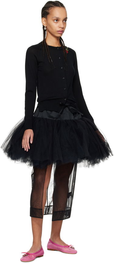 Sveter Simone Rocha Simone Rocha Embellished Flower Cardigan Čierna | KMK13TB 0647, 3