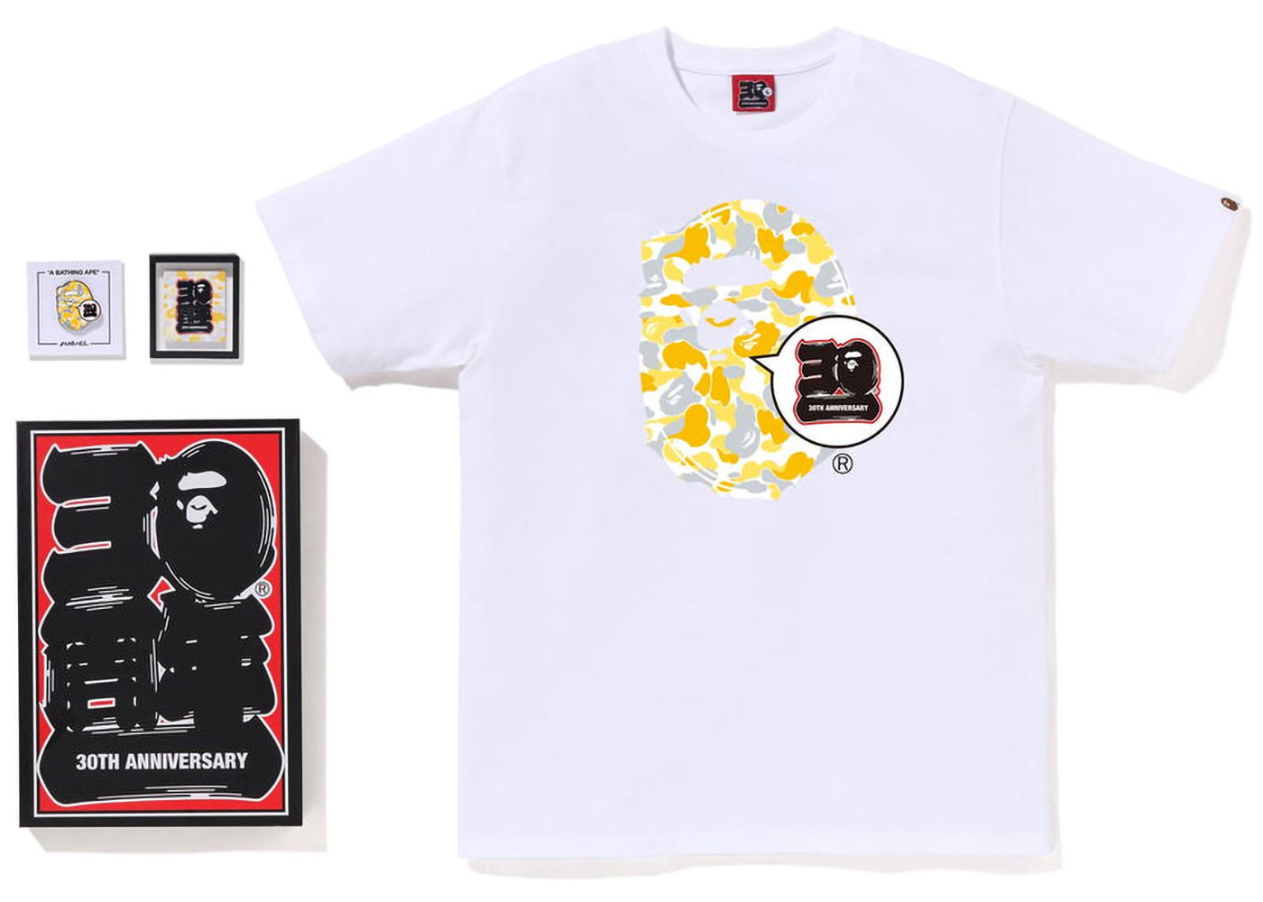Tričko BAPE Store Matsuyama 30th Anniversary Ape Head Tee Set Biela | 1J22-110-026, 0
