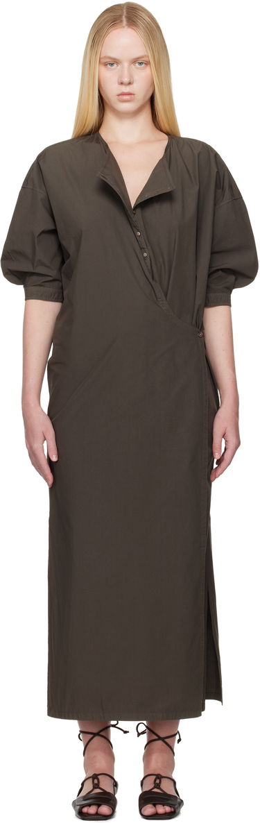 Šaty LEMAIRE Lemaire Short Sleeve Twisted Midi Dress Zelené | DR1100 LF1356, 0