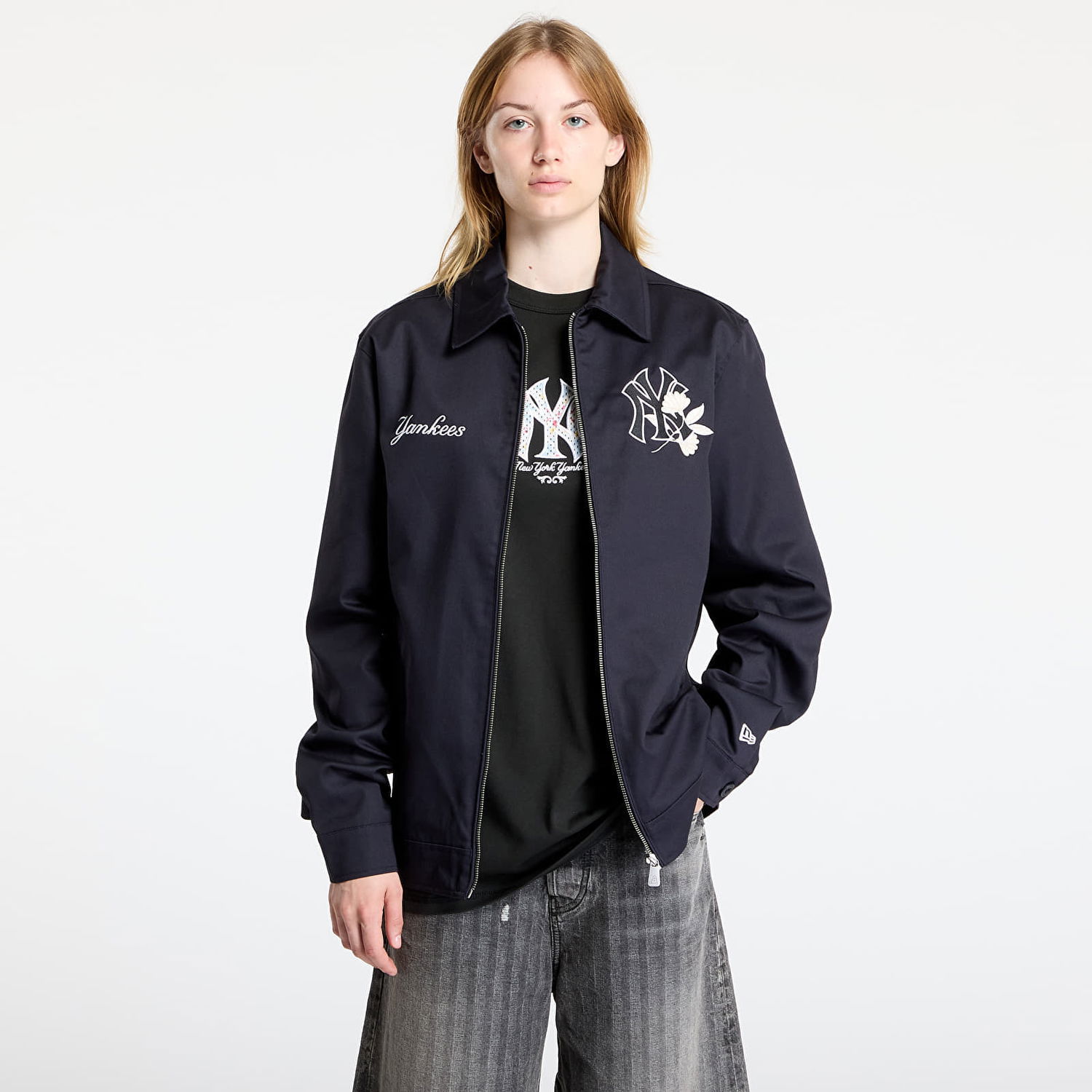 Bunda New Era New Era New York Yankees MLB Collared Jacket Navy | 60667816, 0