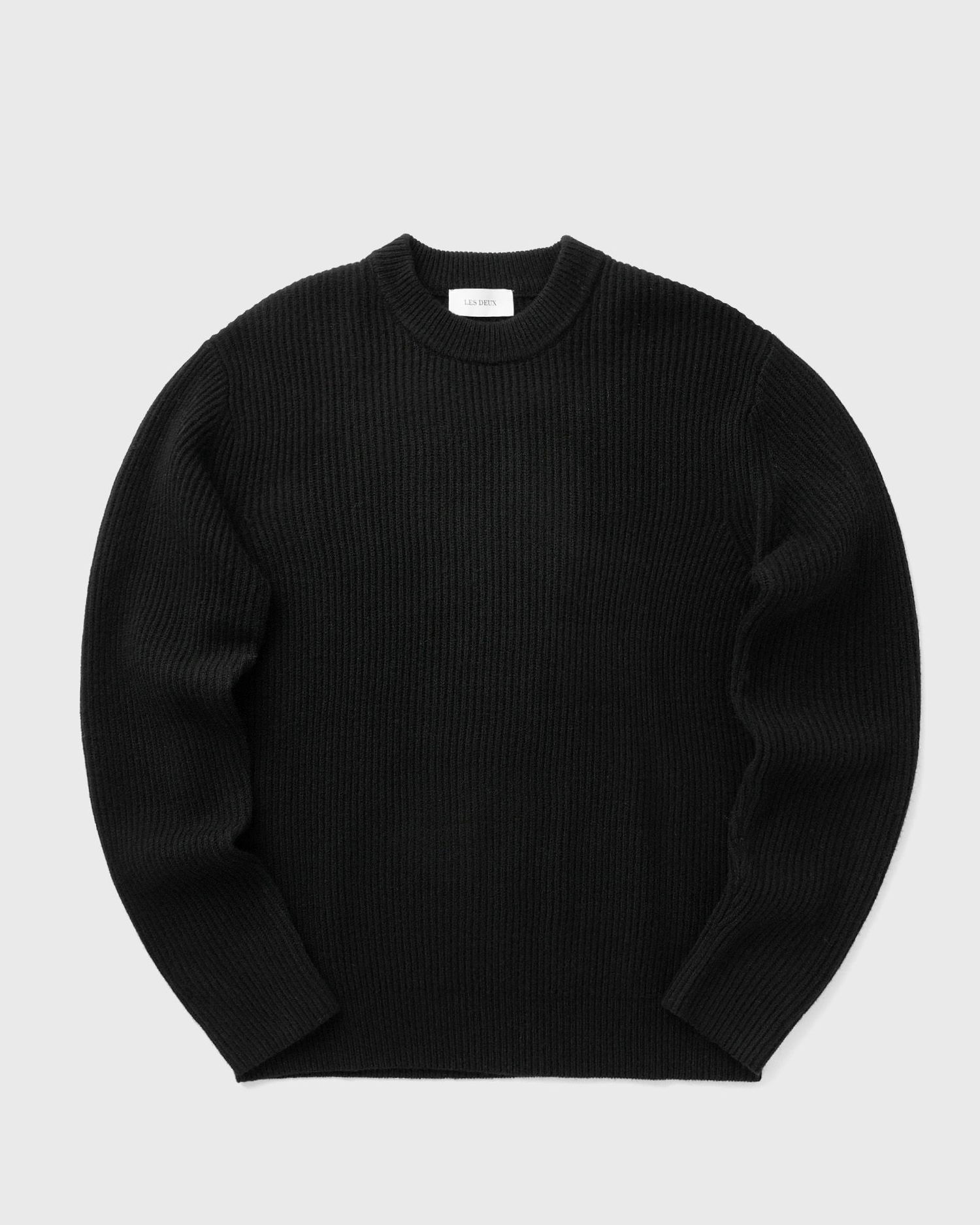 Sveter Les Deux Eddie Wool Rib Crewneck Knit Čierna | 1000471-100, 1